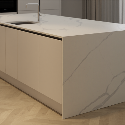Simply Calacatta Luna Grey 20mm & 30mm - Quartz Worktop - 1m Worktops