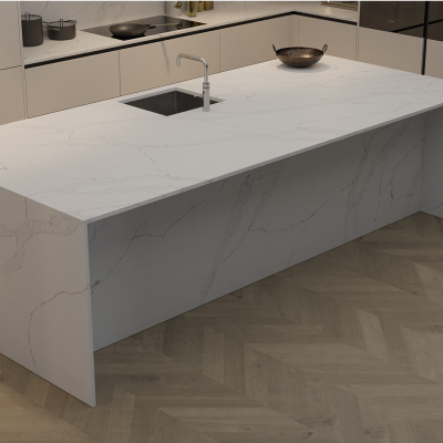 Simply Calacatta Supreme 20mm & 30mm - Quartz Worktop - 1m Worktops
