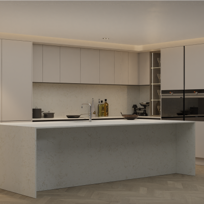 Simply Carrara Gold 20mm & 30mm - Quartz Worktop - 1m Worktops
