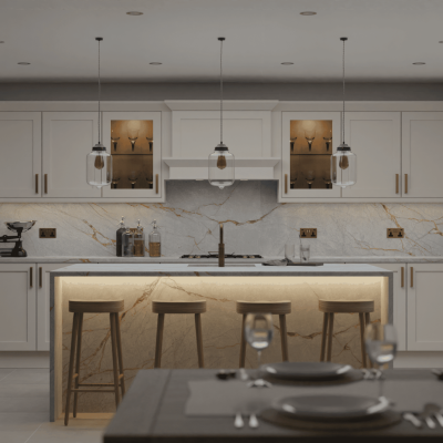 Simply Ceramic Blue Roma 20mm - Porcelain Worktop - 1m Worktops