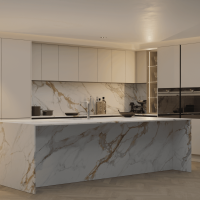 Simply HD Digital Quartz Calacatta Aurora 20mm - 1m Worktops