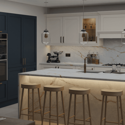 Simply Ceramic Blue Roma 20mm - Porcelain Worktop - 1m Worktops