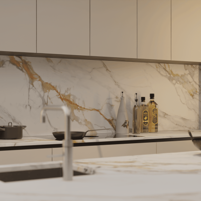 Simply HD Digital Quartz Calacatta Aurora 20mm - 1m Worktops