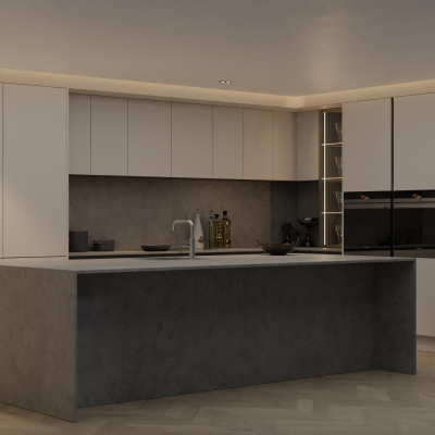 Simply Dark Concrete 20mm & 30mm - Quartz Worktop - 1m Worktops