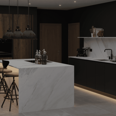 Simply Ceramic Calacatta 20mm - Porcelain Worktop - 1m Worktops