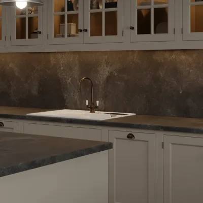 Finesse Black Concrete Rough Stone - Laminate Worktop