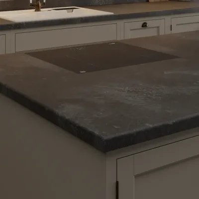 Finesse Black Concrete Rough Stone - Laminate Worktop