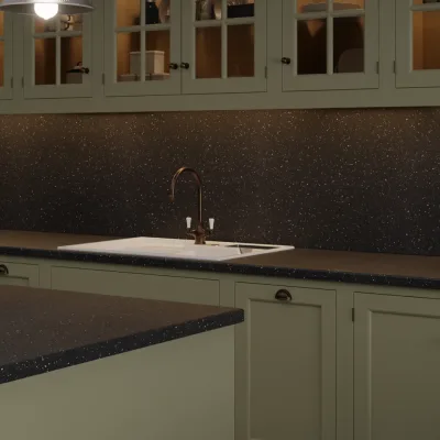 Pro-Top Black Sparkle (Black Andromeda) Glitter Gloss - Laminate Kitchen Worktop