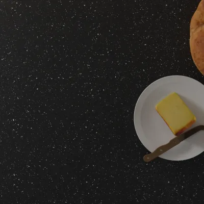 Pro-Top Black Sparkle (Black Andromeda) Glitter Gloss - Laminate Kitchen Worktop