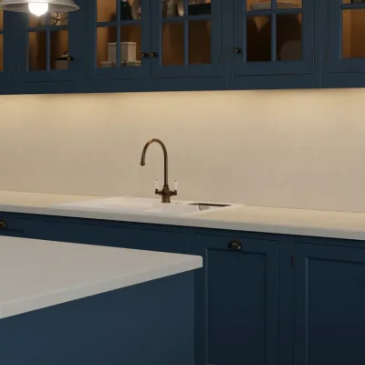 Finesse Crema Limestone Rough Stone - Laminate Worktop