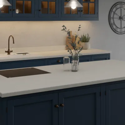 Finesse Crema Limestone Rough Stone - Laminate Worktop
