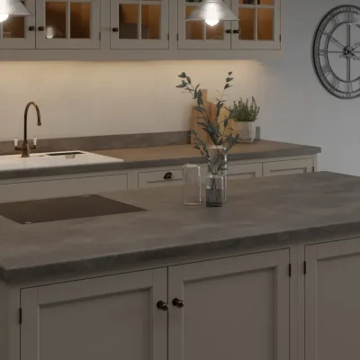 Finesse Dark Atelier Used Effect - Laminate Worktop