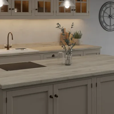 Finesse Grey Craft Oak Fine Pore - Laminate Worktop