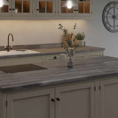 Finesse Java Block Wood Super Matt - Laminate Worktop