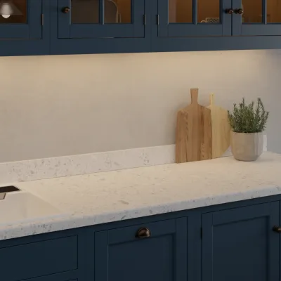 Finesse Light Terrazzo Marble Super Matt - Laminate Worktop