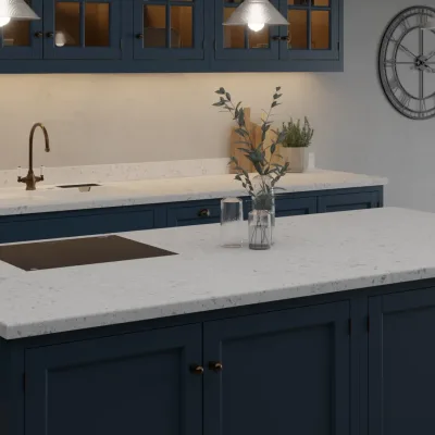 Finesse Light Terrazzo Marble Super Matt - Laminate Worktop