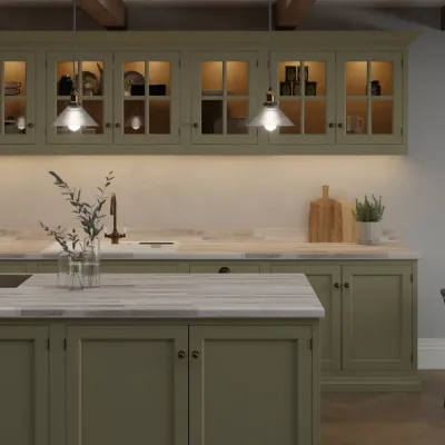 Finesse Linen Block Wood Super Matt - Laminate Worktop
