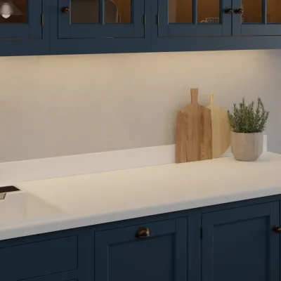 Finesse Snow White Rough Stone - Laminate Worktop