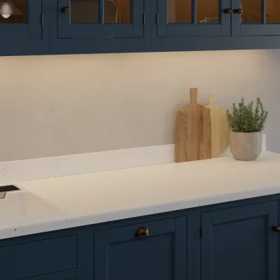 Pro-Top White Sparkle Super Quality Gloss - Laminate Kitchen Worktop
