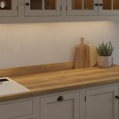 Finesse Amber Baroque Oak Rift Wood Square Edge 38mm Laminate Worktop