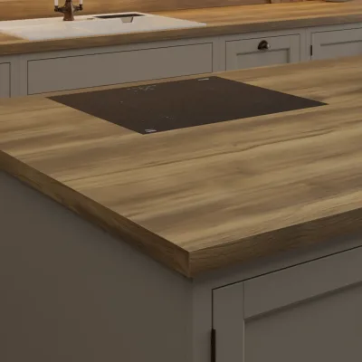 Finesse Amber Baroque Oak Rift Wood Square Edge 38mm Laminate Worktop