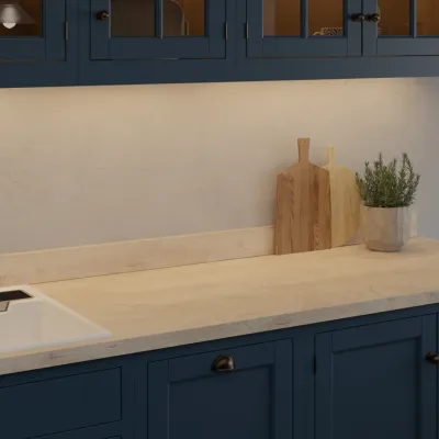Finesse Elegance Endgrain Oak Fine Pore Square Edge 38mm Laminate Worktop