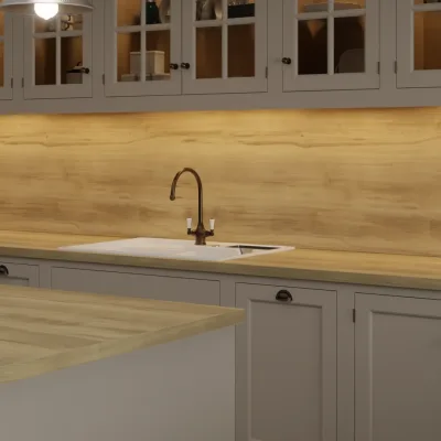 Finesse Gold Baroque Oak Rift Wood Square Edge 38mm Laminate Worktop