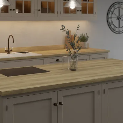 Finesse Gold Baroque Oak Rift Wood Square Edge 38mm Laminate Worktop