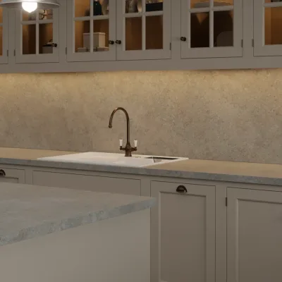 Finesse Grey Albus Pluton Square Edge 38mm Laminate Worktop