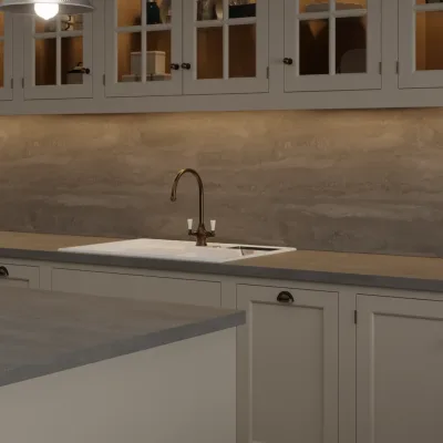 Finesse Iron Flow Rust Square Edge 38mm Laminate Worktop