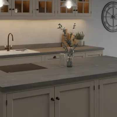 Finesse Iron Flow Rust Square Edge 38mm Laminate Worktop
