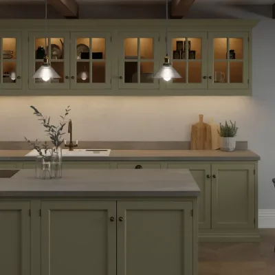 Finesse Light Grey Concrete Rough Stone Square Edge 38mm Laminate Worktop