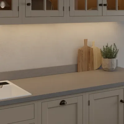 Finesse Platinum Disk Pearl Square Edge 38mm Laminate Worktop
