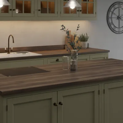 Finesse Ristretto Baroque Oak Rift Wood Square Edge 38mm Laminate Worktop