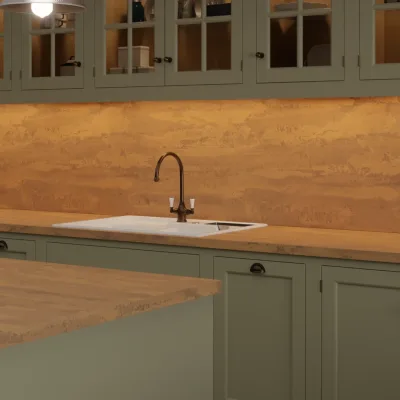 Finesse Rusty Flow Rust Square Edge 38mm Laminate Worktop