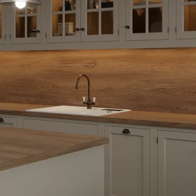 Finesse Vintage Silverjack Oak Rift Wood Square Edge 38mm Laminate Worktop