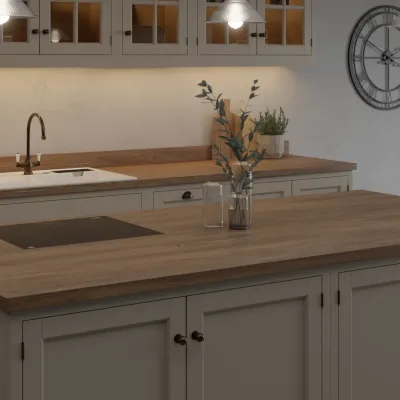 Finesse Vintage Silverjack Oak Rift Wood Square Edge 38mm Laminate Worktop