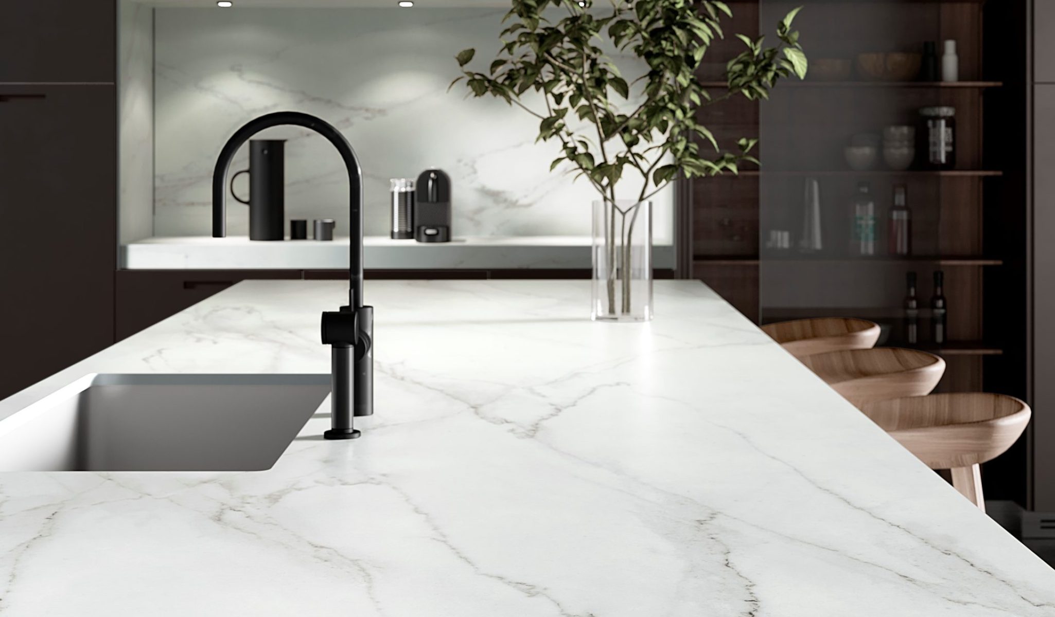 Ceiling Lights & Dekton Kitchen Worktops